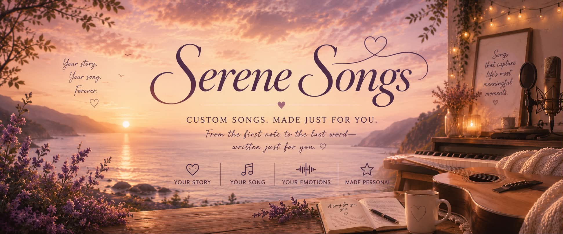 SereneSongs — Your story. Your song. Forever. Custom songs made just for you.